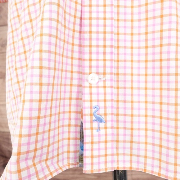 TAILORBYRD COLLECTION SHORT SLEEVE CHECK BUTTON DOWN SHIRT MENS SZ L LARGE - Picture 4 of 8